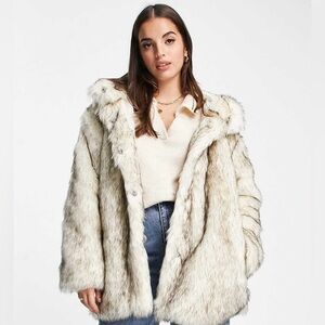 Asos oversized faux fur jacket